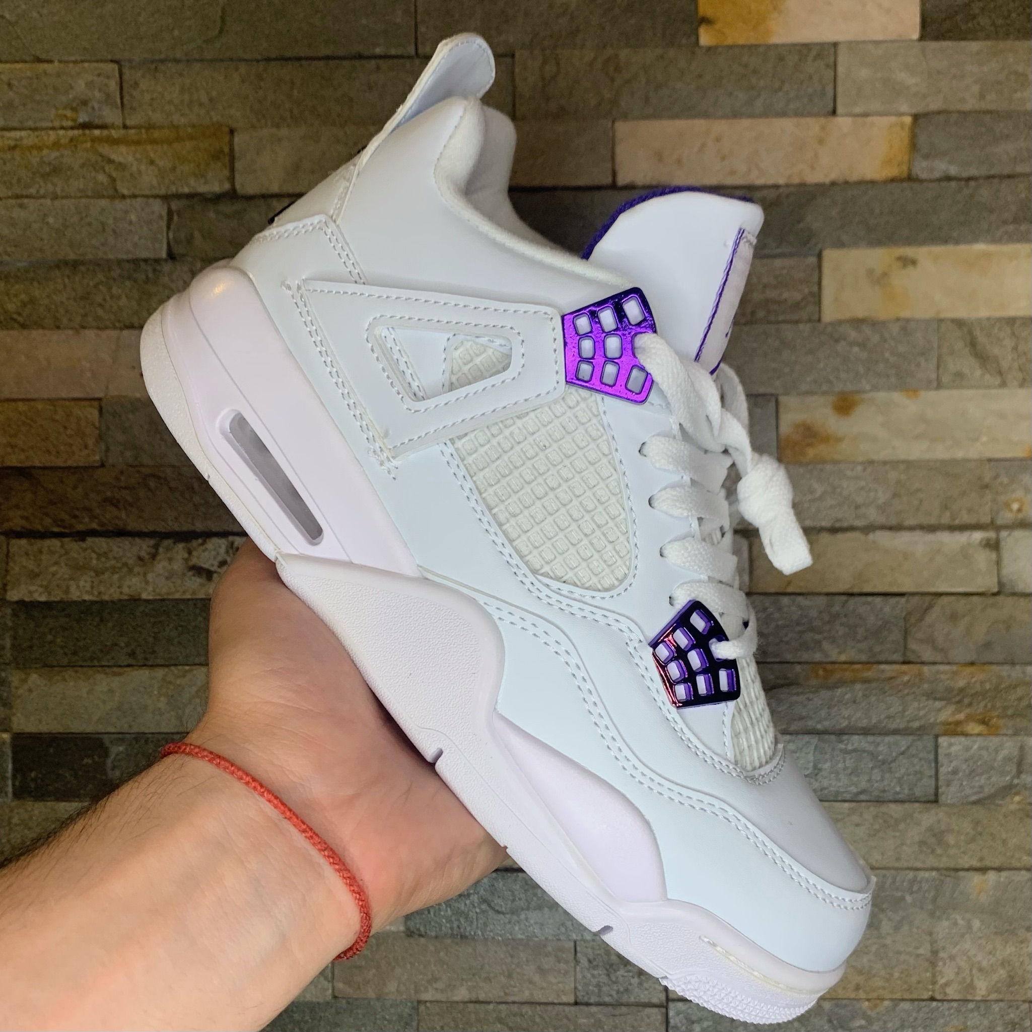 J Retro 4 White Purple
